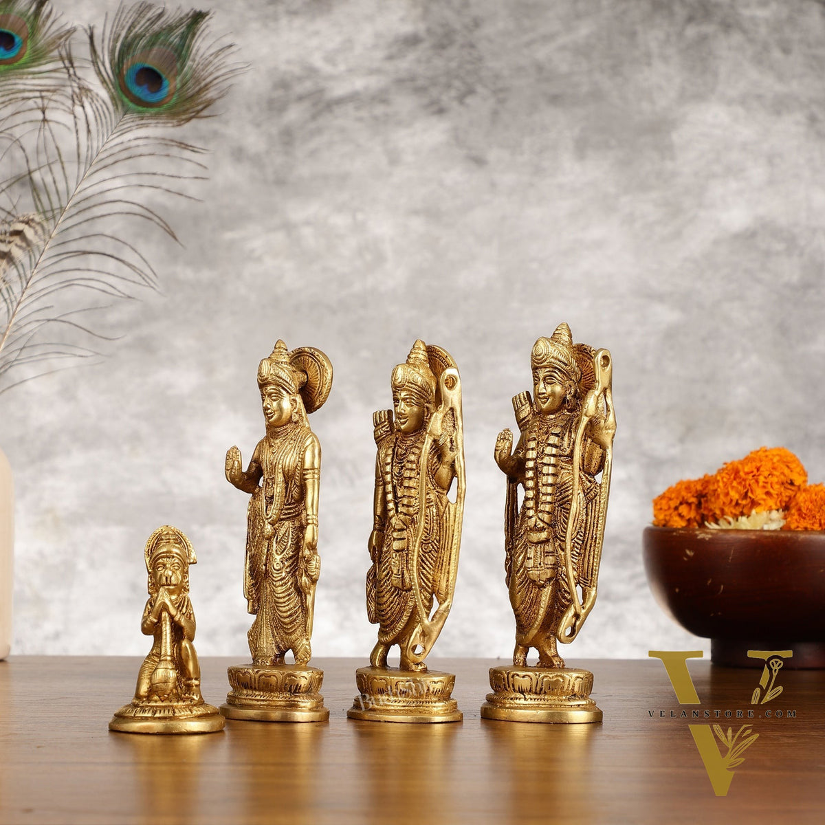 Handcrafted Brass Ram Darbar Idols 7 inch