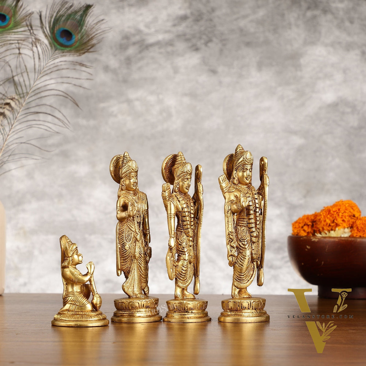 Handcrafted Brass Ram Darbar Idols 7 inch