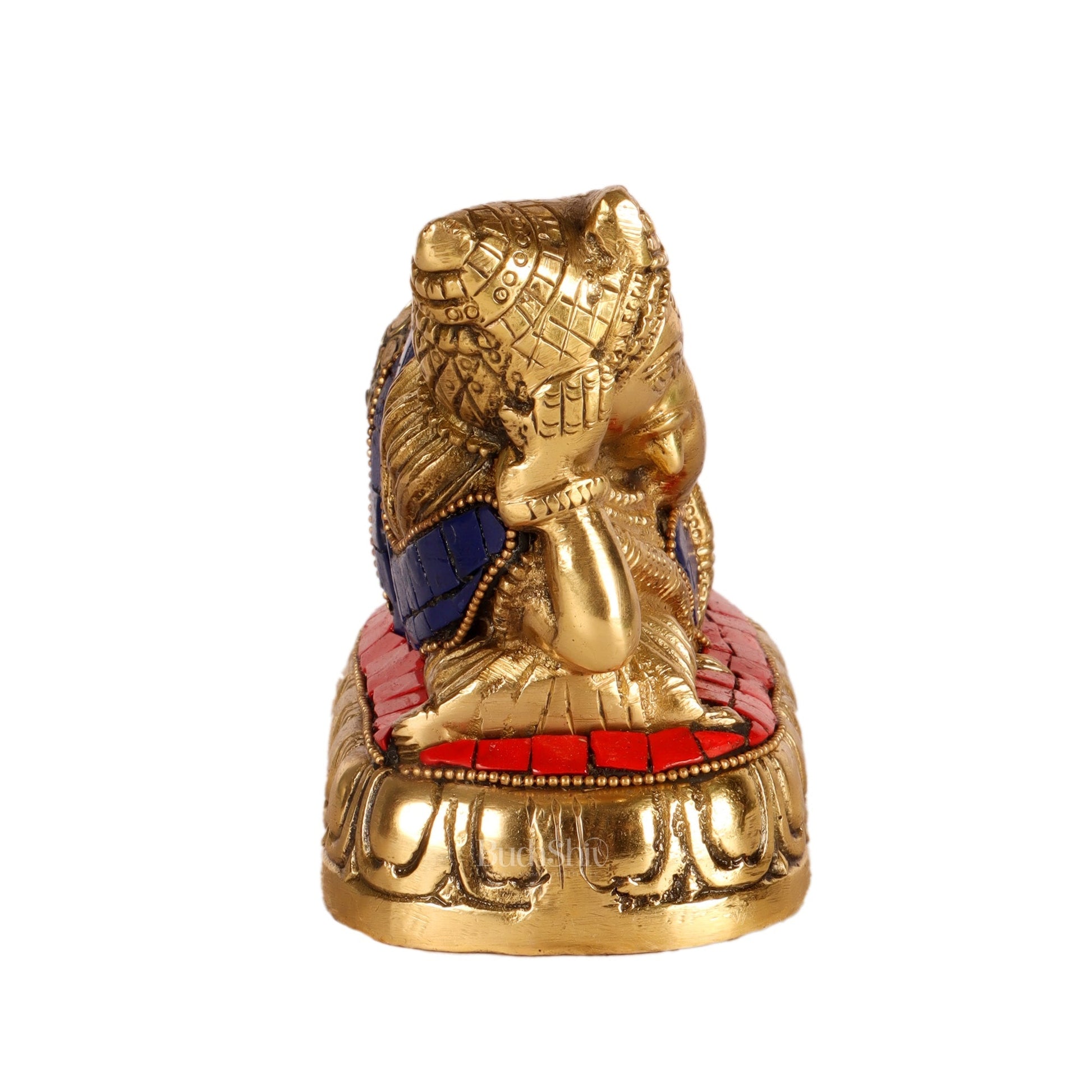 Handcrafted Brass Resting Ganesha Statue - Perfect Gift and Collectible