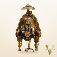 Handcrafted Brass Sai Baba Statue - 9 Inch