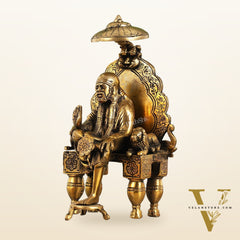 Handcrafted Brass Sai Baba Statue - 9 Inch