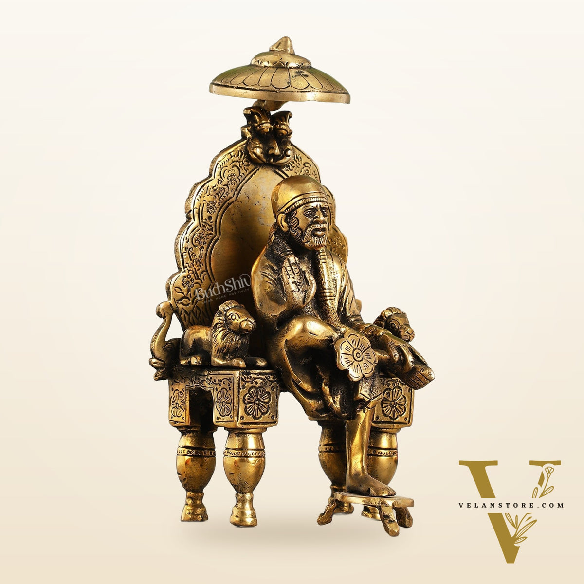 Handcrafted Brass Sai Baba Statue - 9 Inch