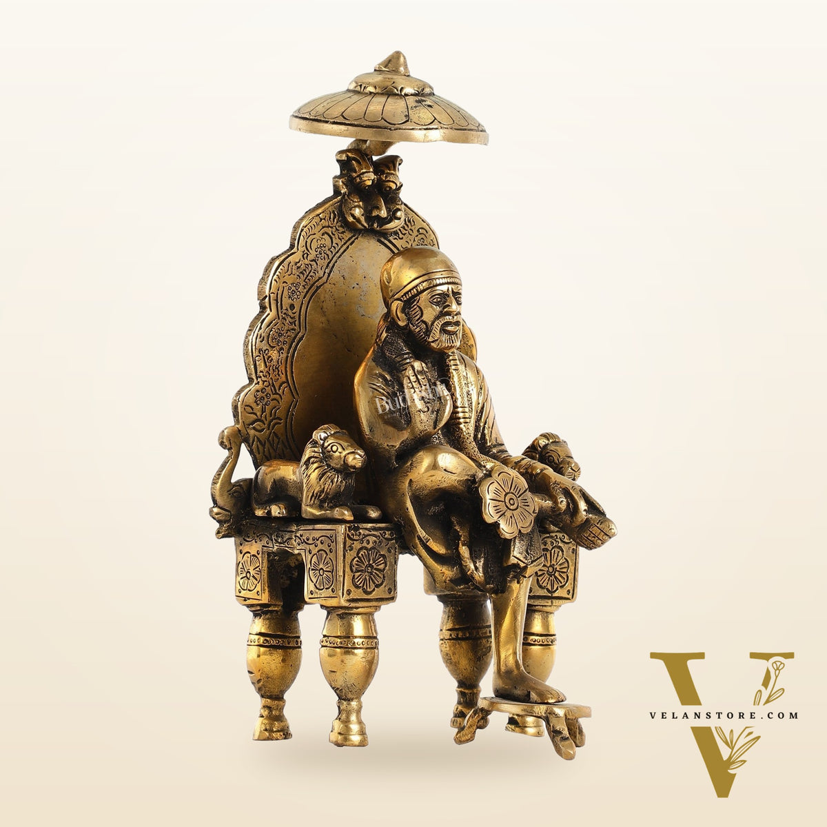 Handcrafted Brass Sai Baba Statue - 9 Inch