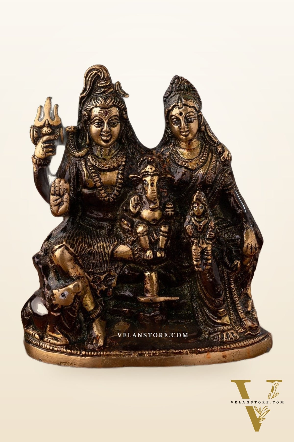 Handcrafted Brass Shiva Parivar Statue