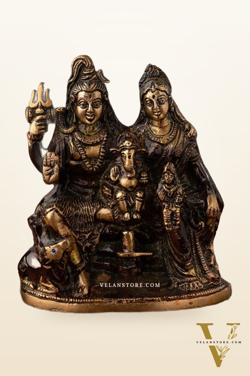 Handcrafted Brass Shiva Parivar Statue