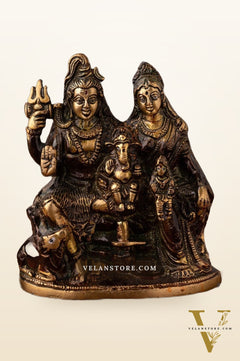 Handcrafted Brass Shiva Parivar Statue