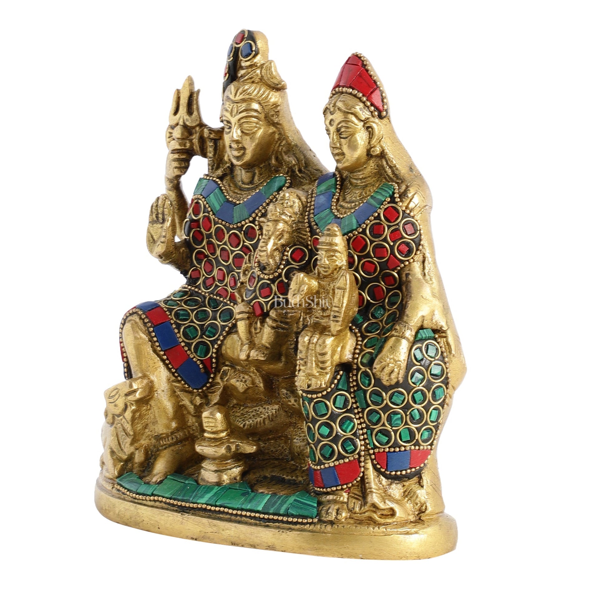 Handcrafted Brass Shiva Parivar Statue