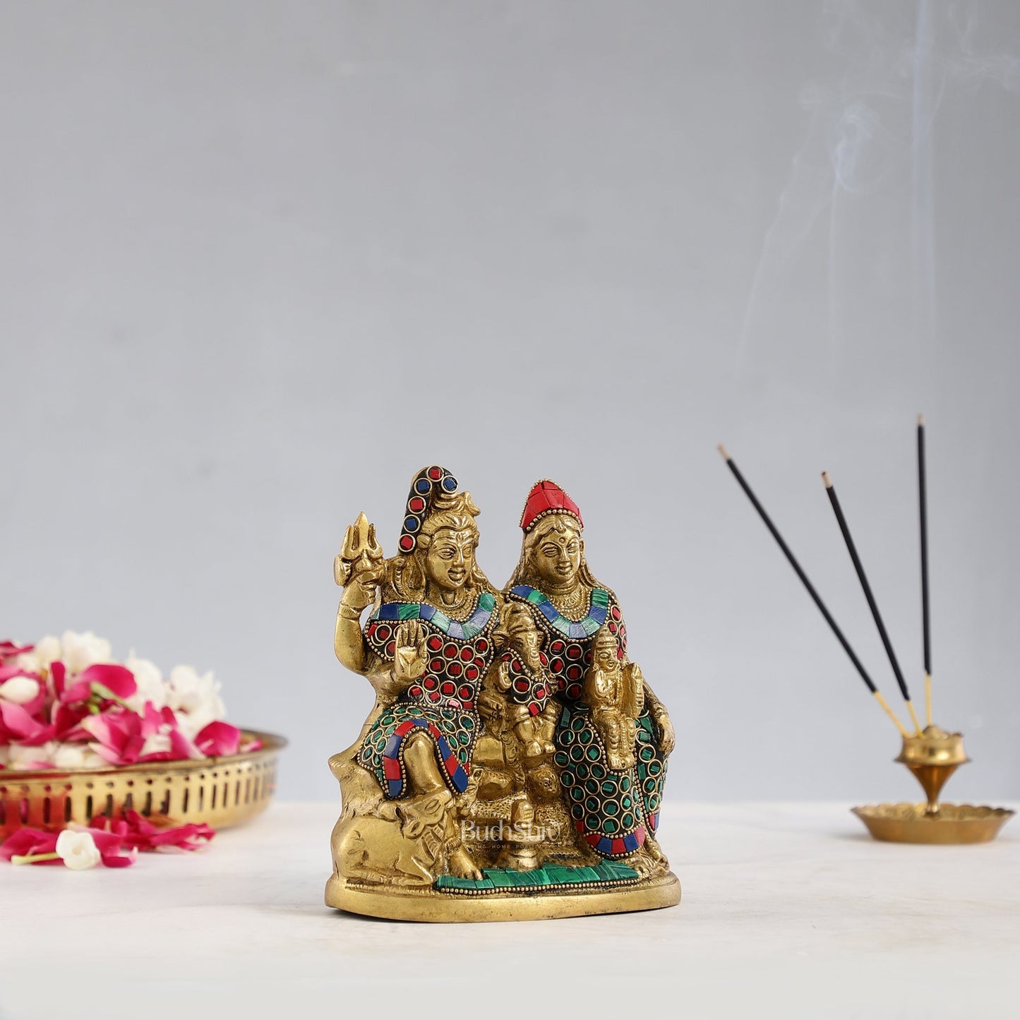 Handcrafted Brass Shiva Parivar Statue