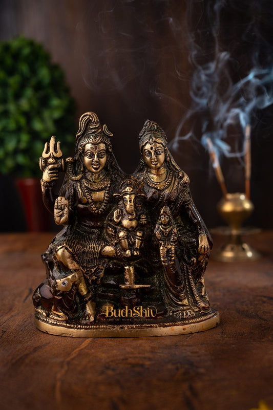 Handcrafted Brass Shiva Parivar Statue
