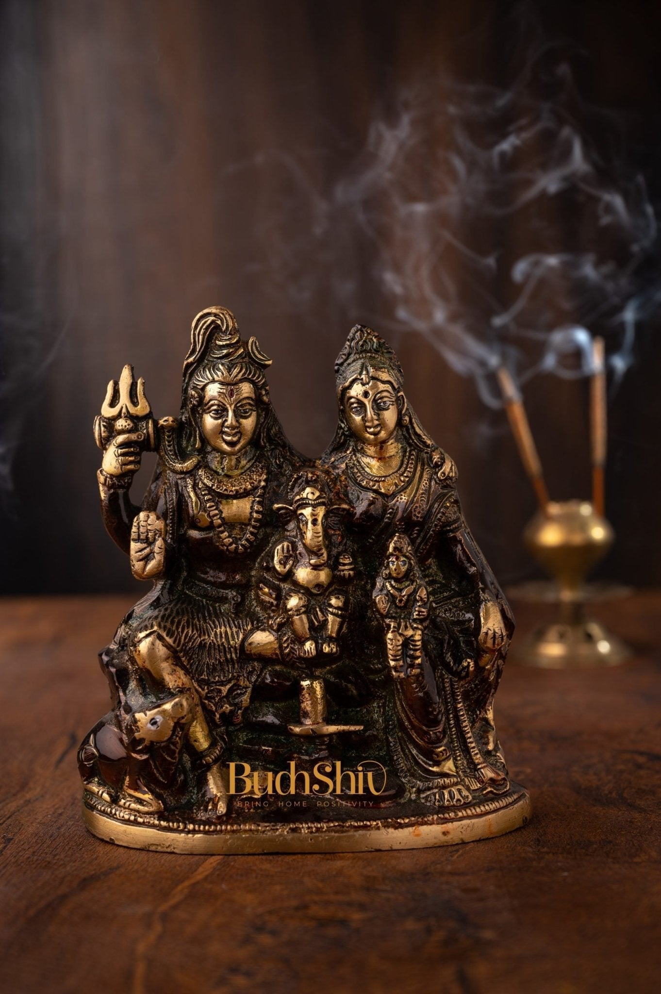 Handcrafted Brass Shiva Parivar Statue