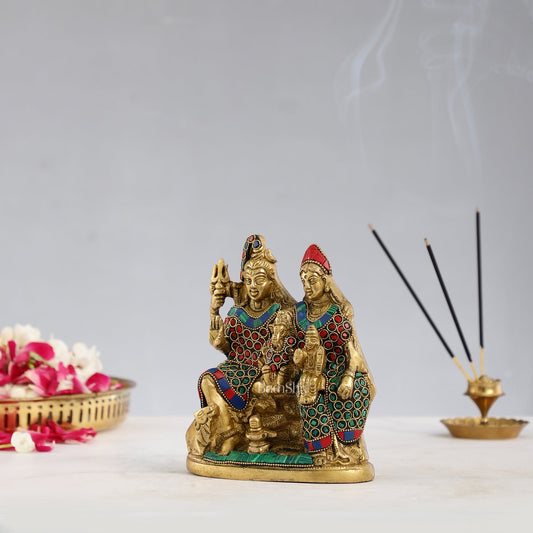 Handcrafted Brass Shiva Parivar Statue