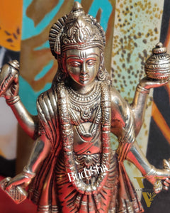 Handcrafted Brass Statue of Lord Dhanvantari, the God of Ayurveda | Fine Craftsmanship10"