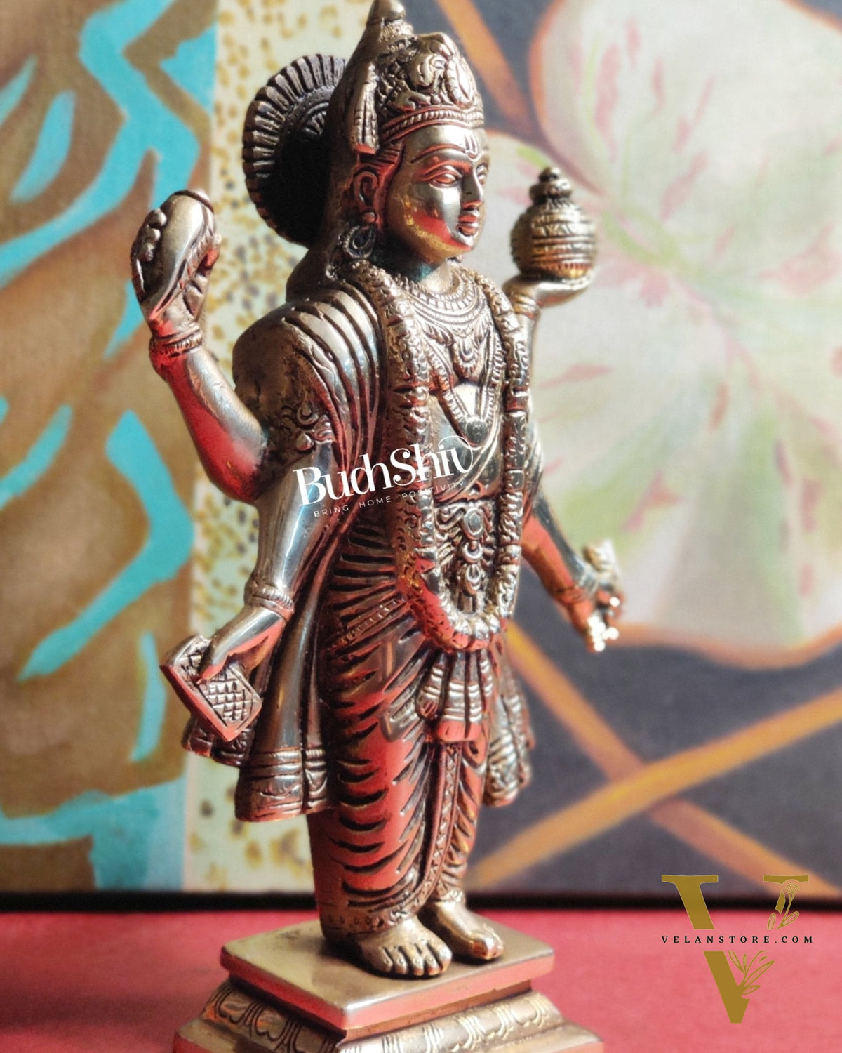 Handcrafted Brass Statue of Lord Dhanvantari, the God of Ayurveda | Fine Craftsmanship10"