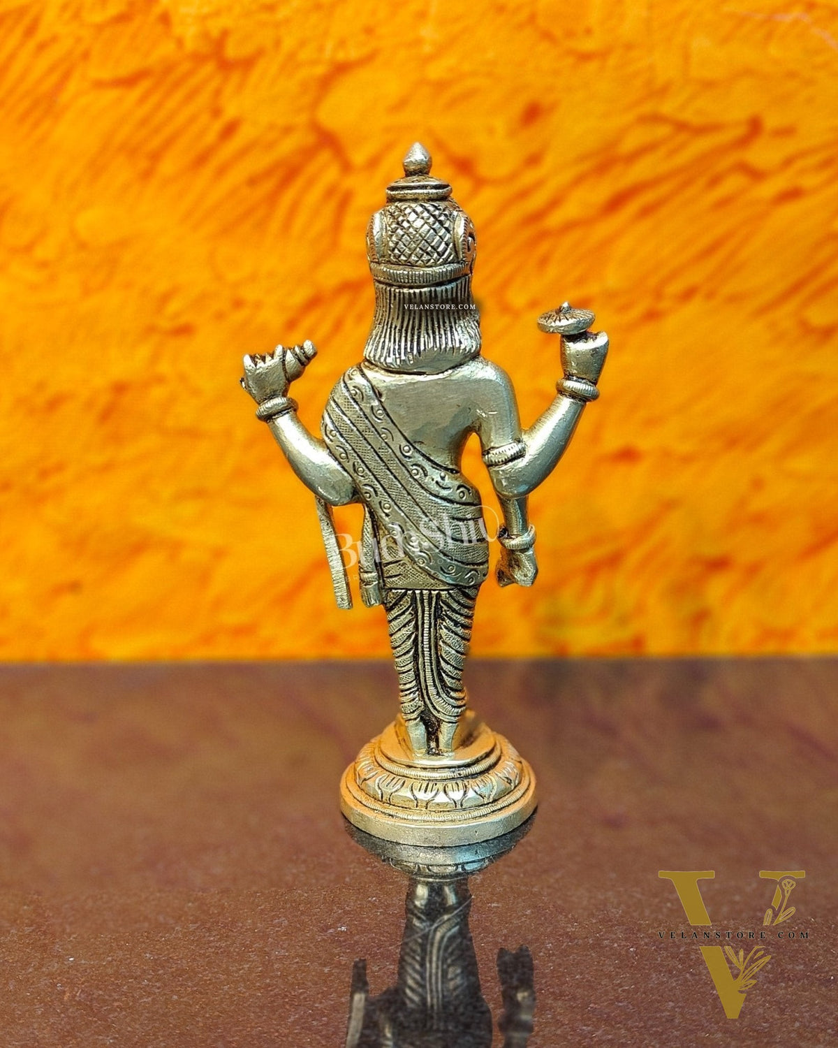 Handcrafted Brass Statue of Lord Dhanvantari, the God of Ayurveda | Fine Craftsmanship 6.5"