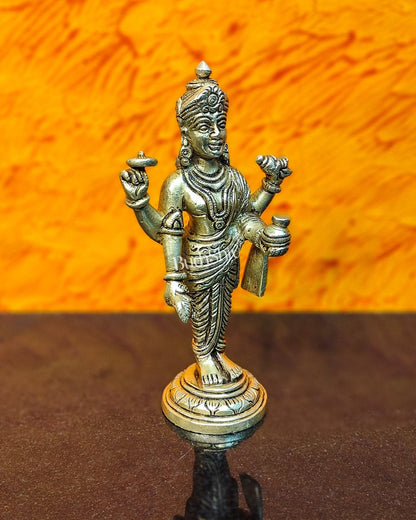 Handcrafted Brass Statue of Lord Dhanvantari, the God of Ayurveda | Fine Craftsmanship 6.5"
