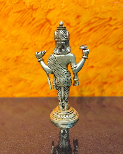 Handcrafted Brass Statue of Lord Dhanvantari, the God of Ayurveda | Fine Craftsmanship 6.5"