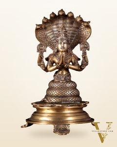 Handcrafted Brass Statue of Lord Patanjali, the Father of Yoga | 10.5"