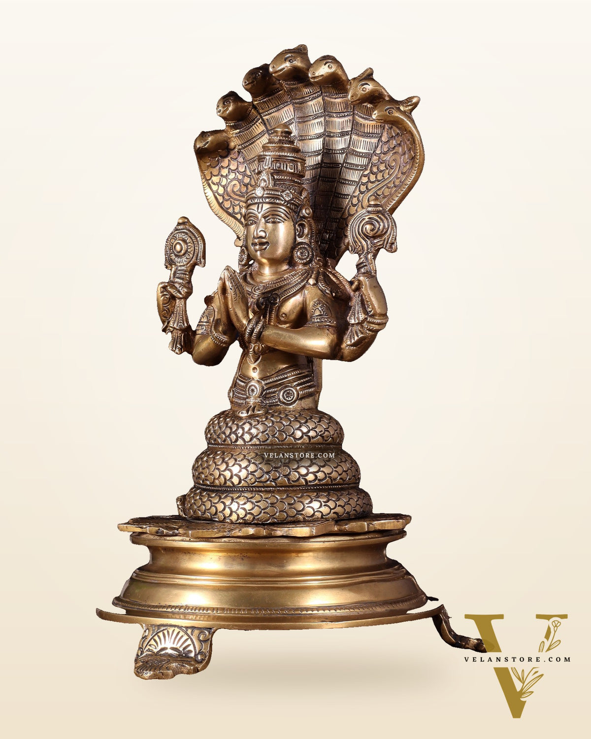 Handcrafted Brass Statue of Lord Patanjali, the Father of Yoga | 10.5"