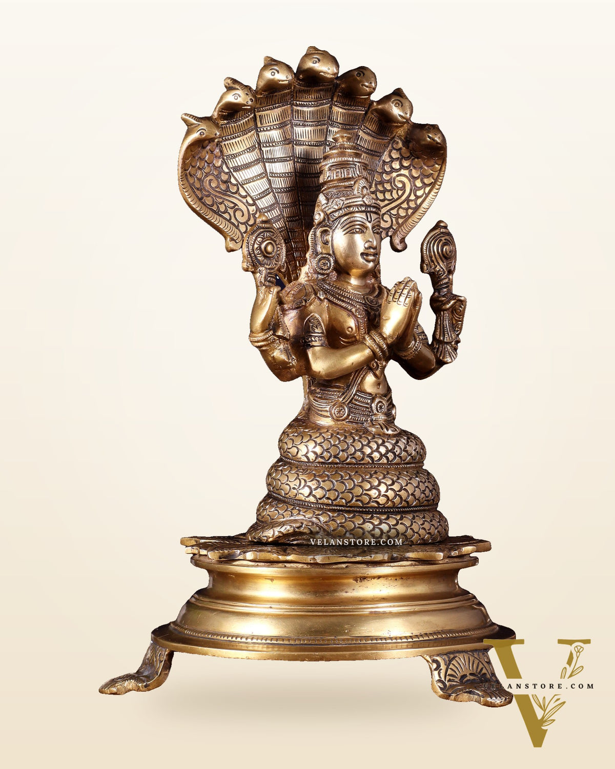 Handcrafted Brass Statue of Lord Patanjali, the Father of Yoga | 10.5"