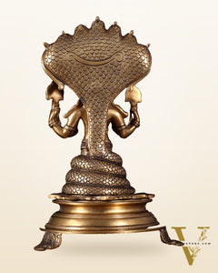 Handcrafted Brass Statue of Lord Patanjali, the Father of Yoga | 10.5"