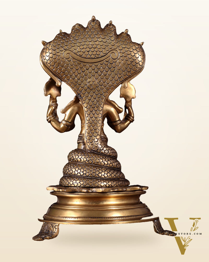 Handcrafted Brass Statue of Lord Patanjali, the Father of Yoga | 10.5"