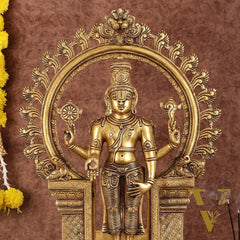 Handcrafted Brass Tirupati Balaji Lord Venkateshwara Swamy Statue - 22"