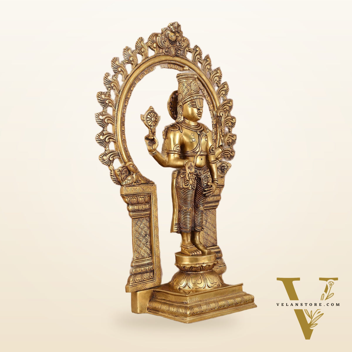 Handcrafted Brass Tirupati Balaji Lord Venkateshwara Swamy Statue - 22"