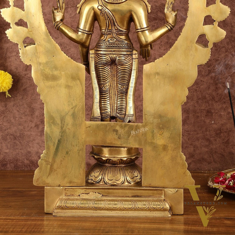 Handcrafted Brass Tirupati Balaji Lord Venkateshwara Swamy Statue - 22"