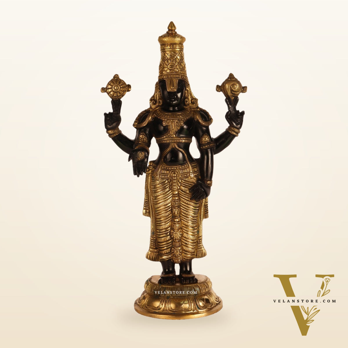 Handcrafted Brass Tirupati Balaji Statue | Lord Venkateshwara Swamy | 18 inch