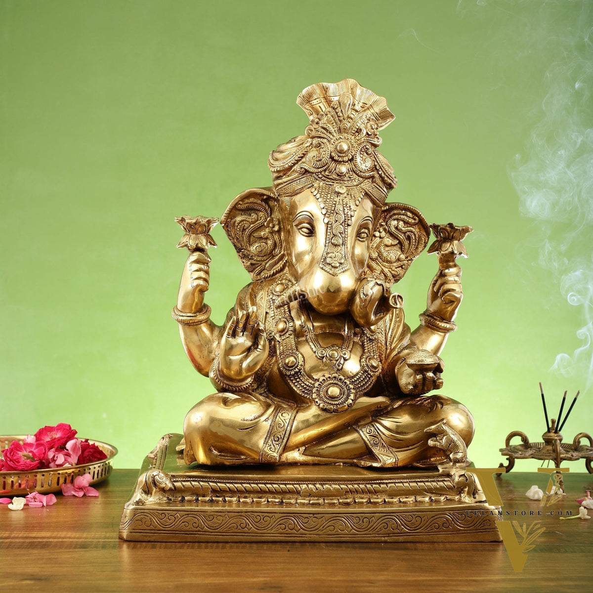 Handcrafted BrassShreemant Dagduseth Halwai Ganapati Statue - 20 inch