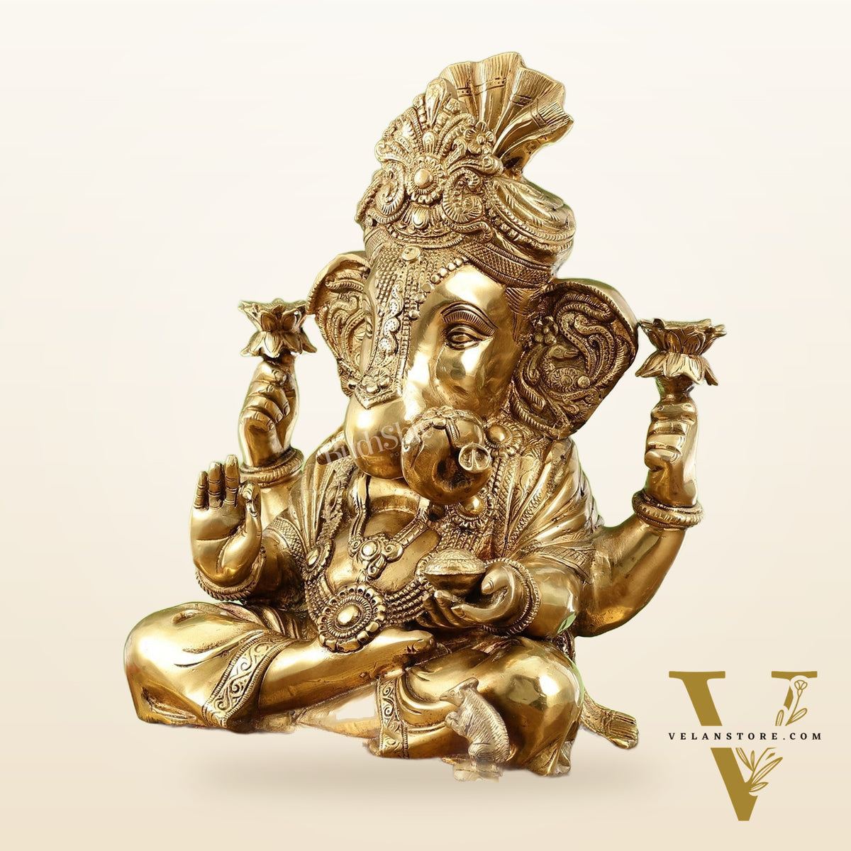 Handcrafted BrassShreemant Dagduseth Halwai Ganapati Statue - 20 inch
