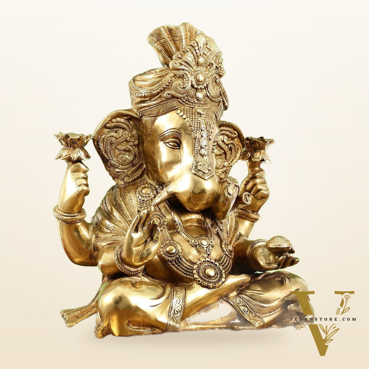 Handcrafted BrassShreemant Dagduseth Halwai Ganapati Statue - 20 inch