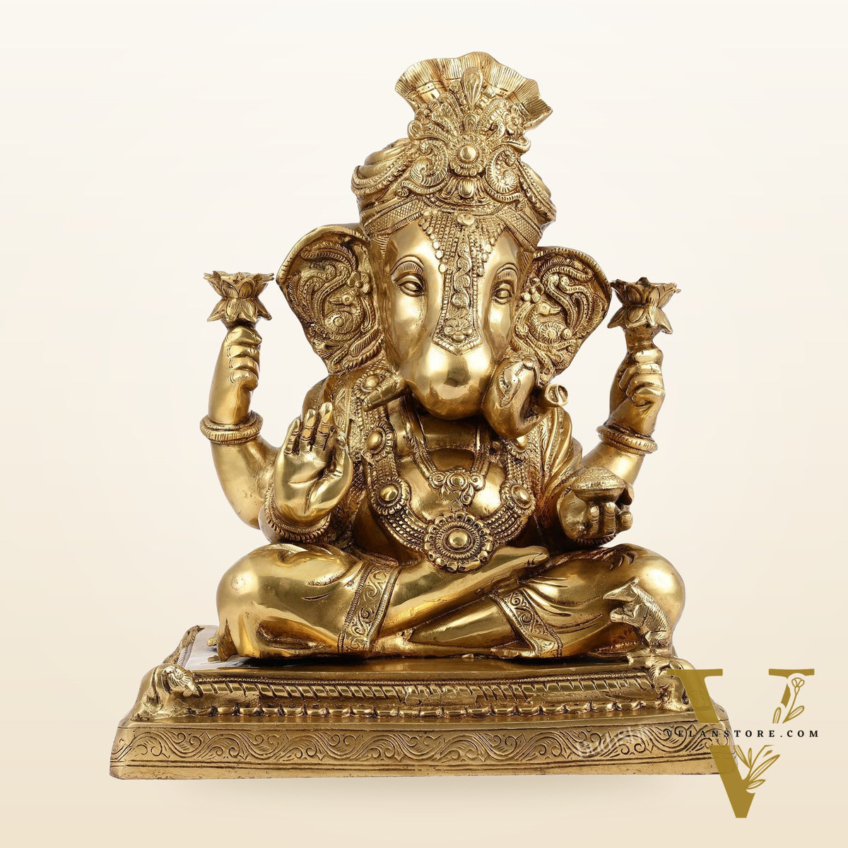 Handcrafted BrassShreemant Dagduseth Halwai Ganapati Statue - 20 inch