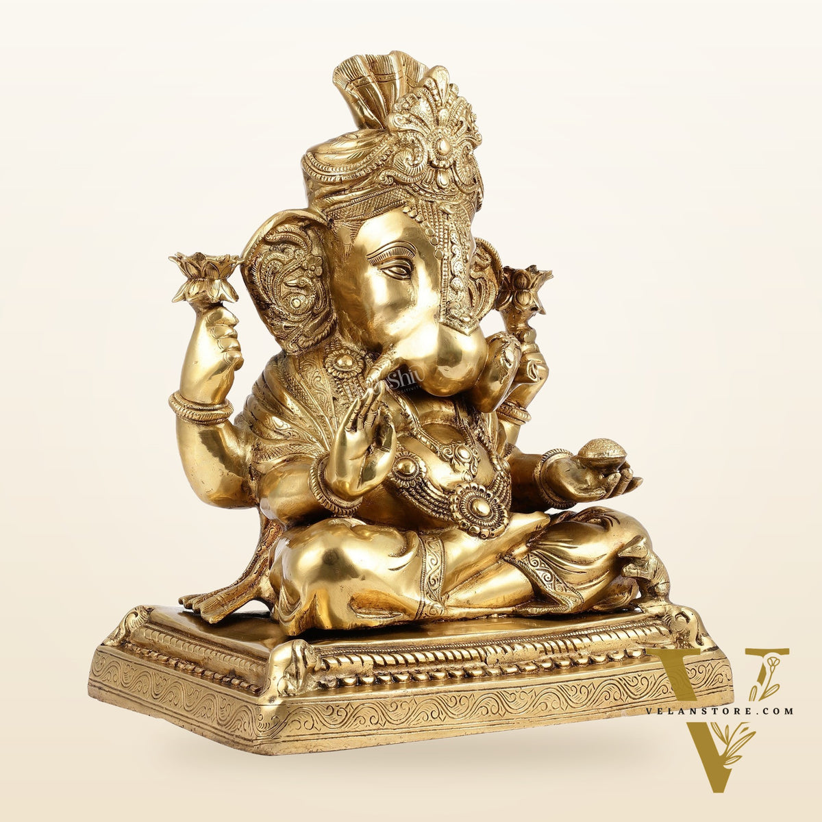 Handcrafted BrassShreemant Dagduseth Halwai Ganapati Statue - 20 inch