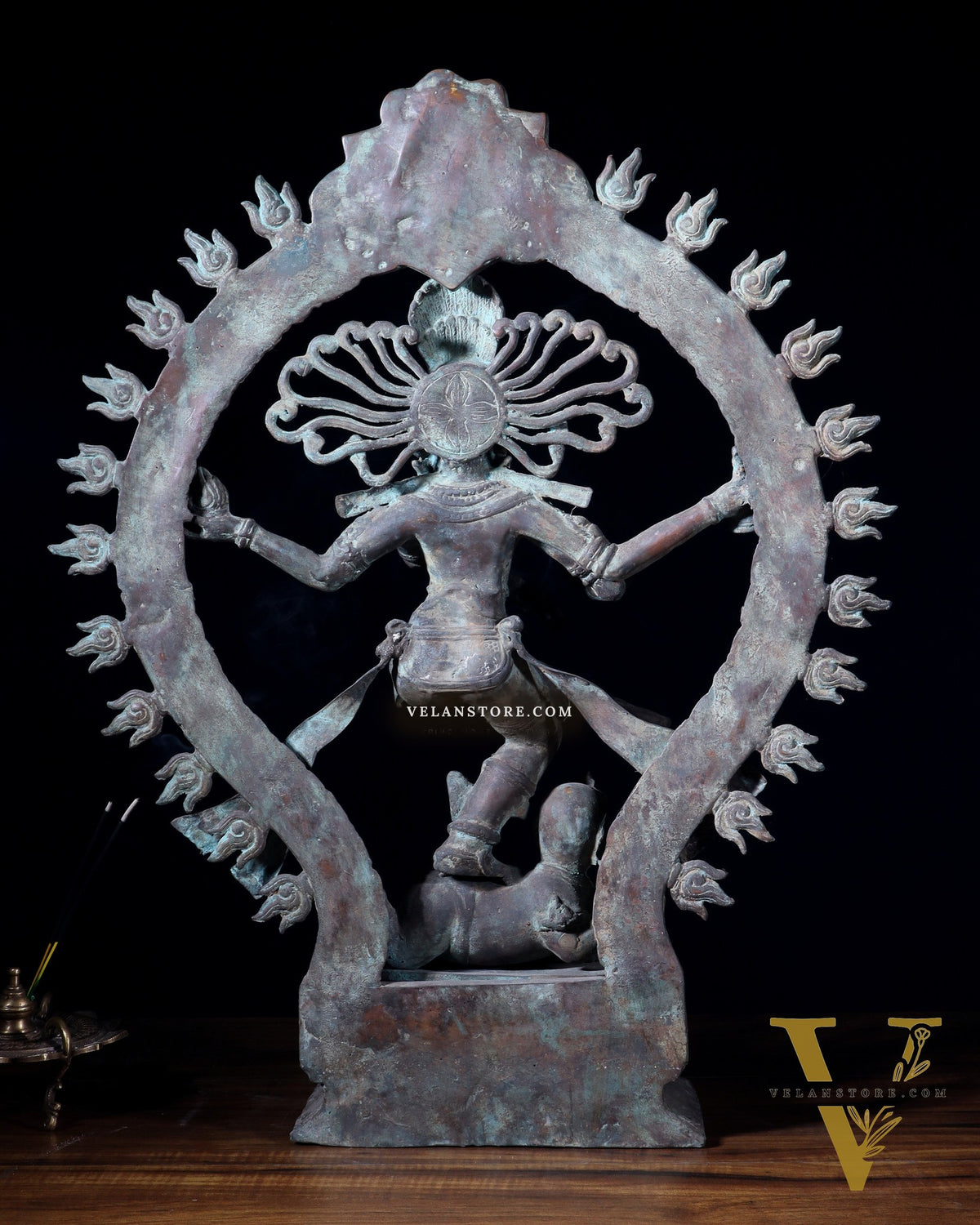 Handcrafted Bronze Nataraja – Dancing Shiva Vintage Indonesian Sculpture 22"