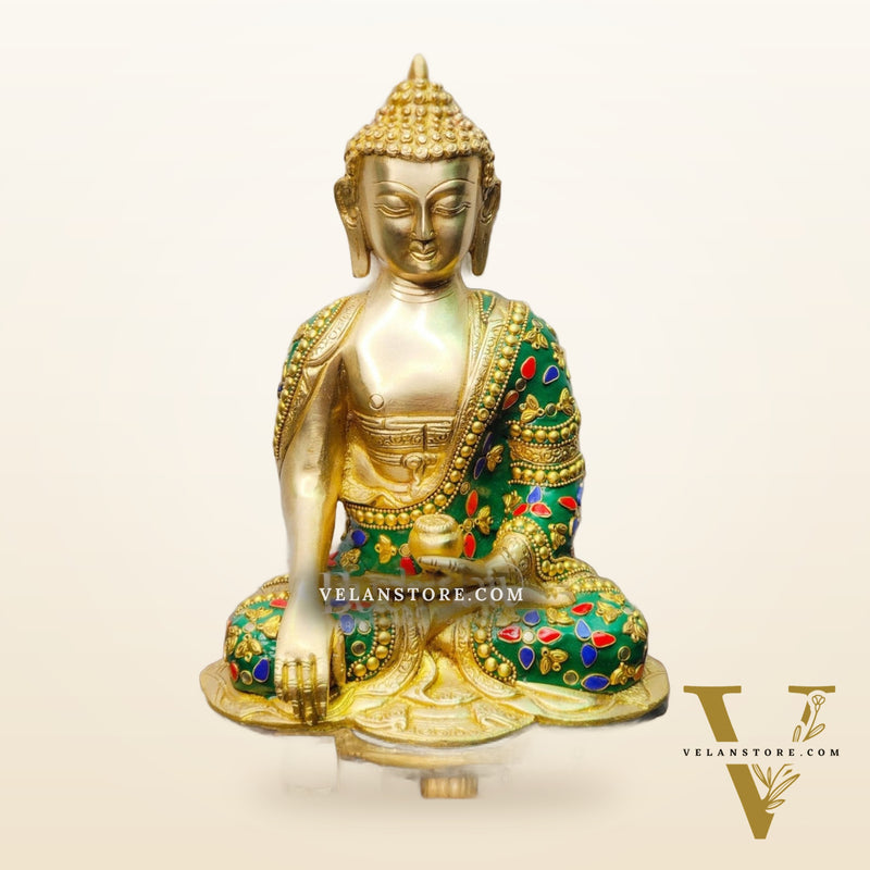 Handcrafted Buddha Statue in Bhoomisparsha Mudra Fine 10"