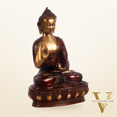 Handcrafted Buddha Statue in Vitarka Mudra | 12 inches Height