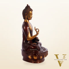 Handcrafted Buddha Statue in Vitarka Mudra | 12 inches Height