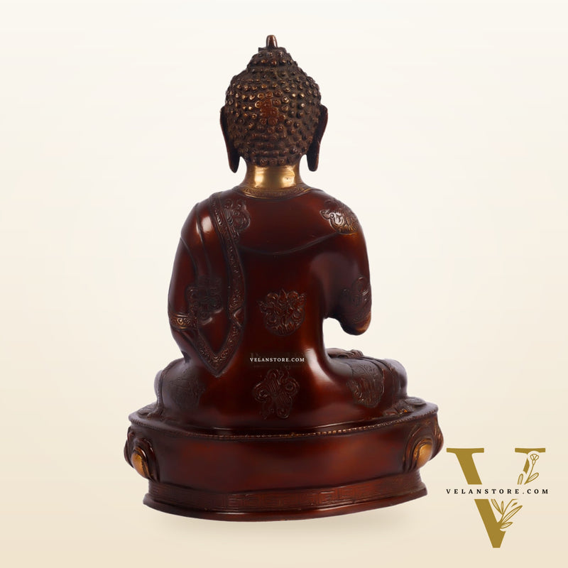 Handcrafted Buddha Statue in Vitarka Mudra | 12 inches Height