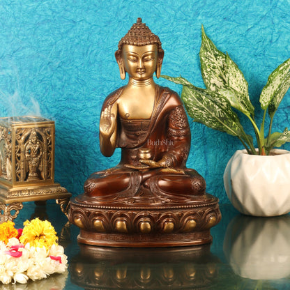 Handcrafted Buddha Statue in Vitarka Mudra | 12 inches Height