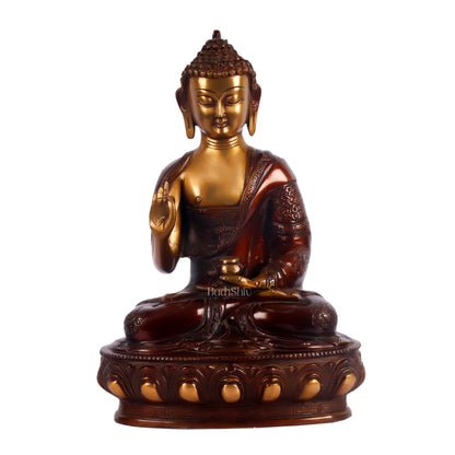 Handcrafted Buddha Statue in Vitarka Mudra | 12 inches Height