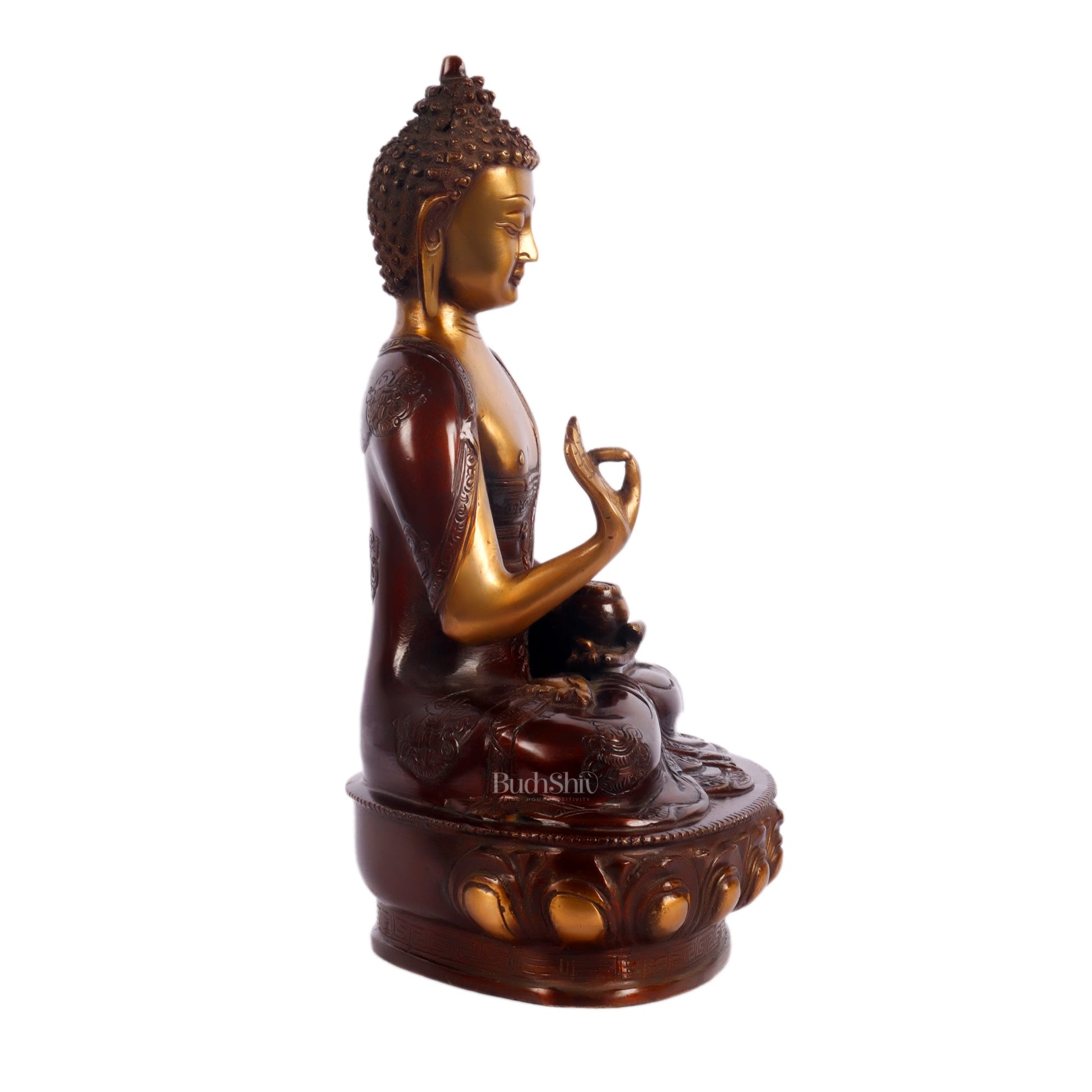 Handcrafted Buddha Statue in Vitarka Mudra | 12 inches Height