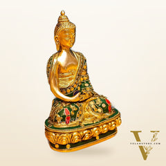 Handcrafted Buddha Statue meditation pose 7.5"