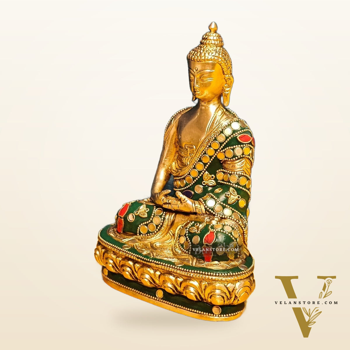 Handcrafted Buddha Statue meditation pose 7.5"