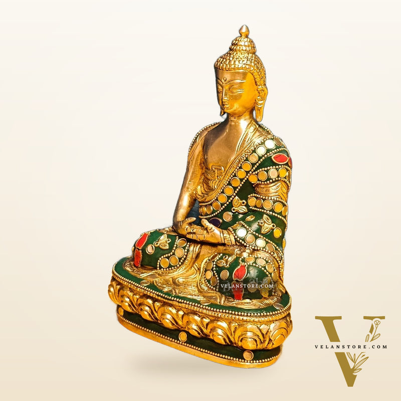 Handcrafted Buddha Statue meditation pose 7.5"