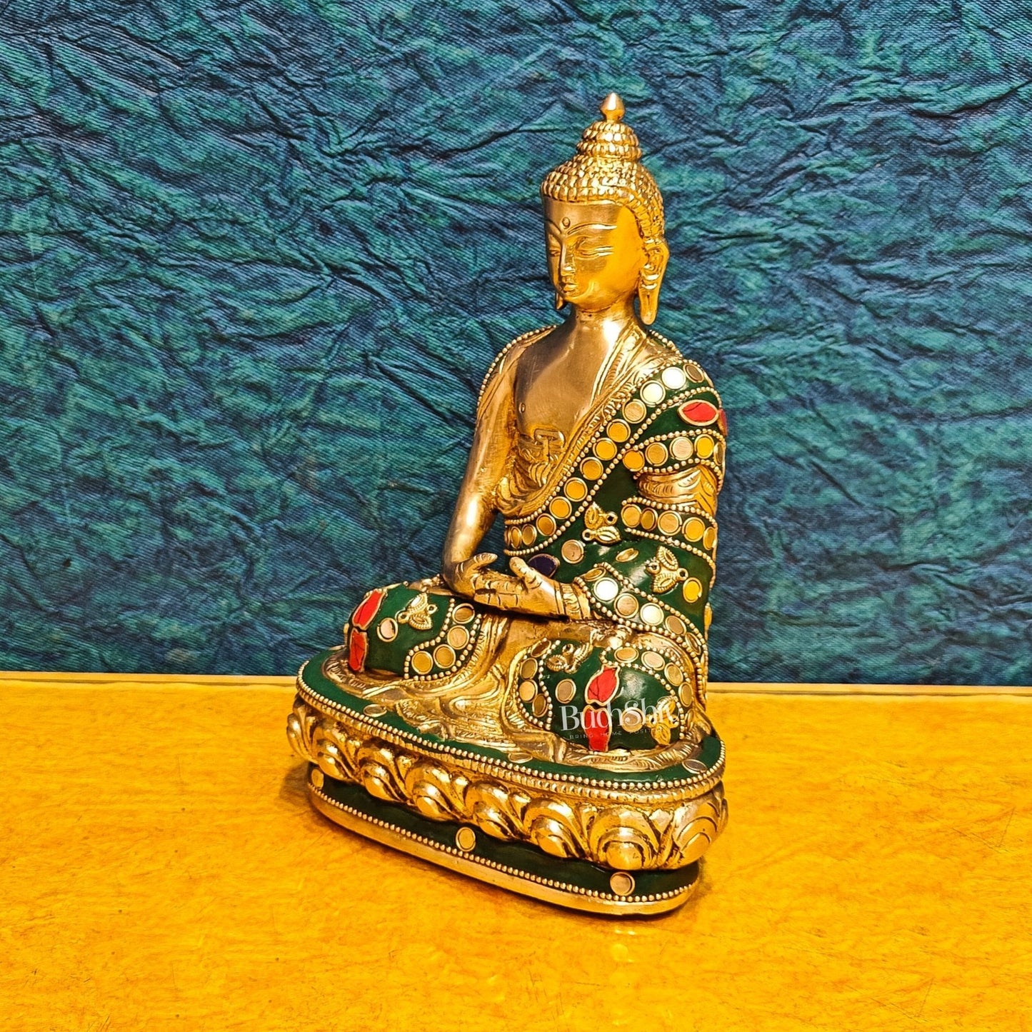 Handcrafted Buddha Statue meditation pose 7.5"