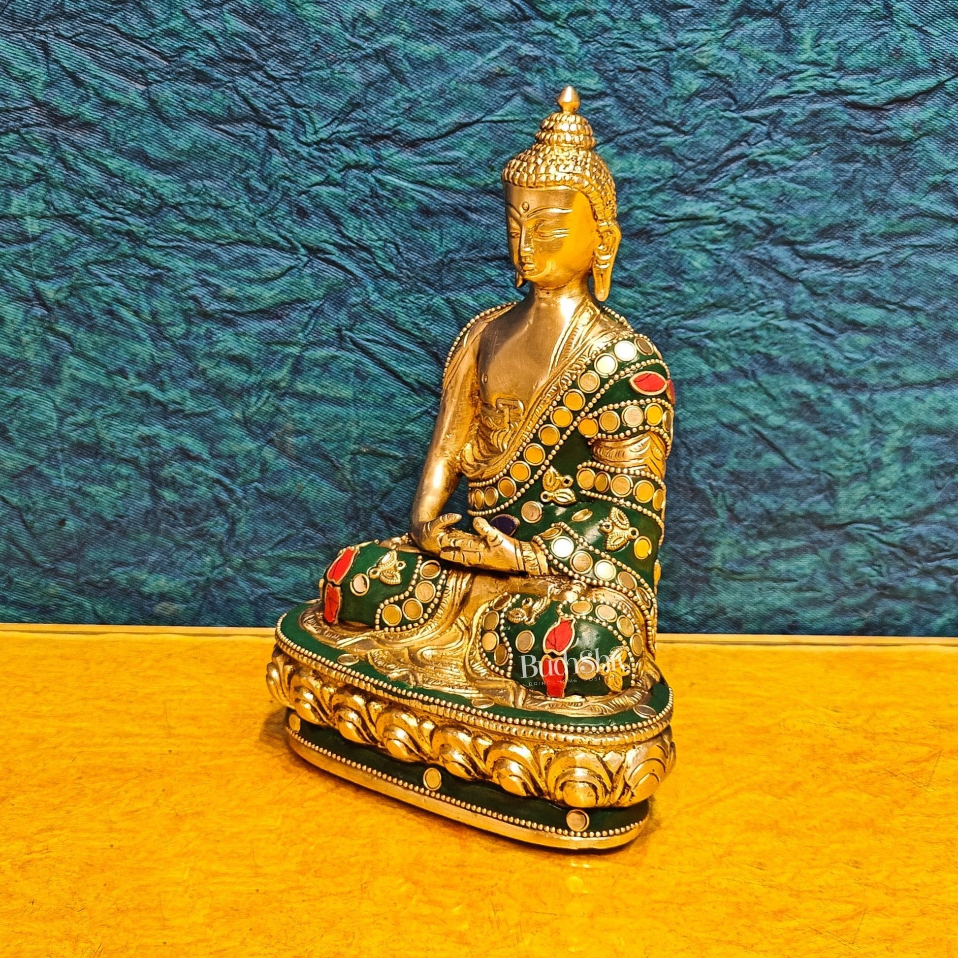 Handcrafted Buddha Statue meditation pose 7.5"