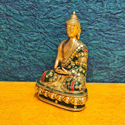 Handcrafted Buddha Statue meditation pose 7.5"