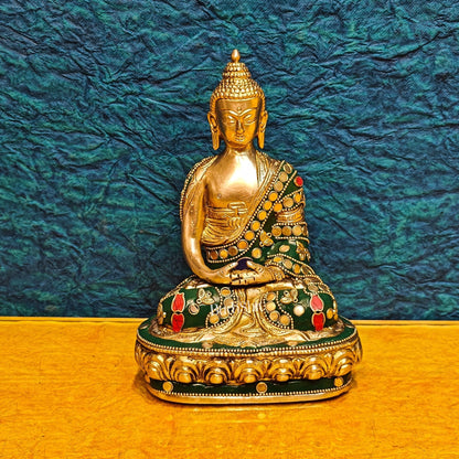 Handcrafted Buddha Statue meditation pose 7.5"