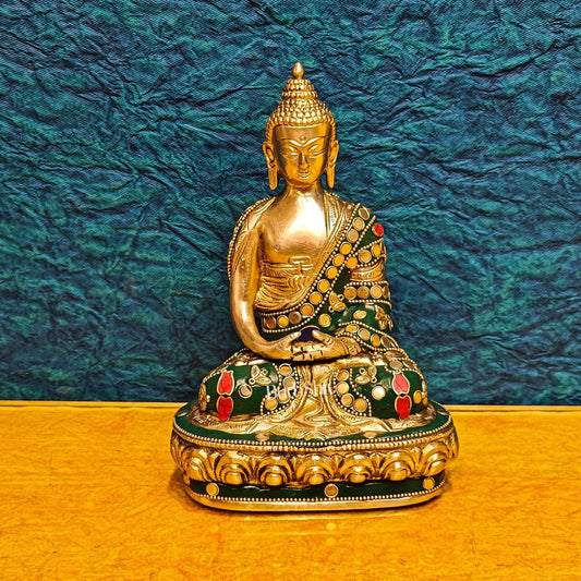 Handcrafted Buddha Statue meditation pose 7.5"